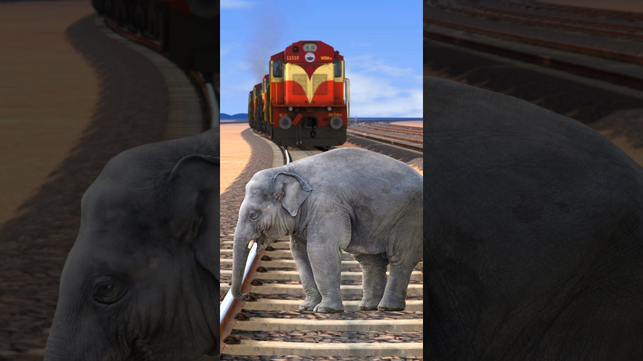 ELEPHANT STUCK ON TRACK AND STOPS TRAIN | FUNNY VIDEOS !