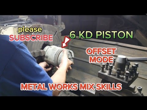 OFFSET MODE | 6 KD ENGINE MARINE PISTON MACHINING ENGRAVED THE TOP OF ...