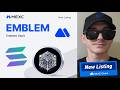 $EMBLEM - EMBLEM VAULT TOKEN CRYPTO COIN HOW TO BUY MEXC AI SOLANA BLOCKCHAIN SOL NEW 2026 NFTS SPL