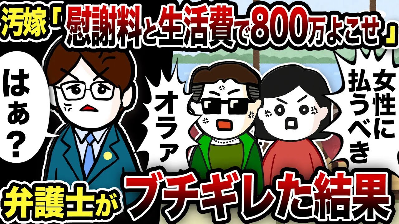 汚嫁「慰謝料と生活費で800万よこせ」弁護士「ハァ？」ブチギレた結果www【2ch修羅場スレ】