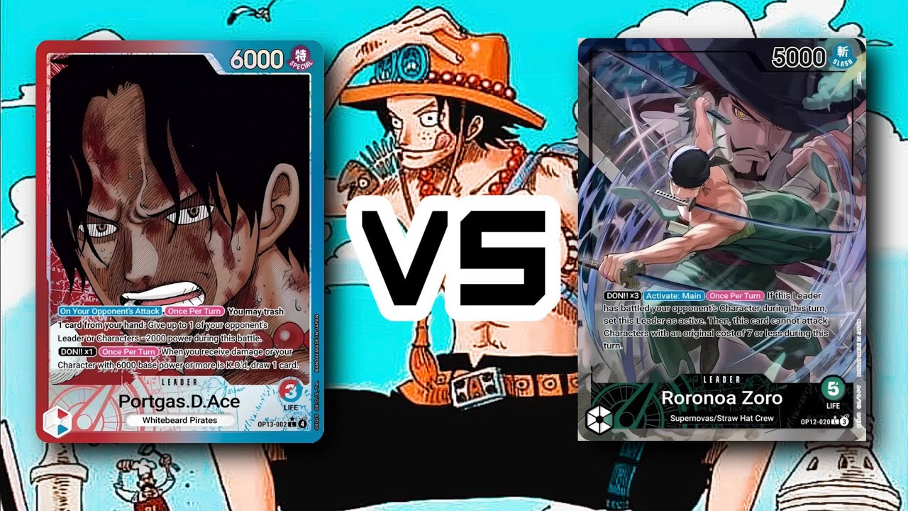 OP13) Red/Blue Ace vs Green Zoro - YouTube