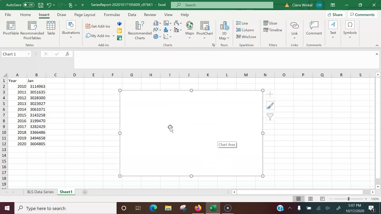 Making a Scatterplot in Excel - YouTube