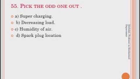 OBJECTIVE QUESTION - ADVANCE IC ENGINE(ME6016) - UNIT 1 - SPARK IGNITION ENGINE