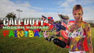 Cod 4 Mods: Modern Paintball 2.0 Strong Arm on Lumber Yard (Live Commentary/Gameplay)