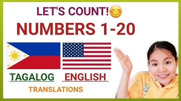 Tagalog And English Translations | Numbers 1 to 20 | Madel