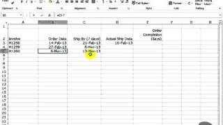 Microsoft Excel 2013 Tutorial 27  Adding & Subtracting Dates