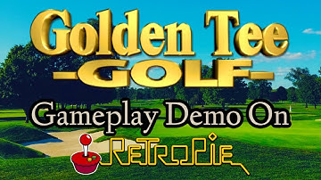 Golden Tee Golf Arcade Game Gameplay Demo On RetroPie w/ PlayStation Gamepad Controller