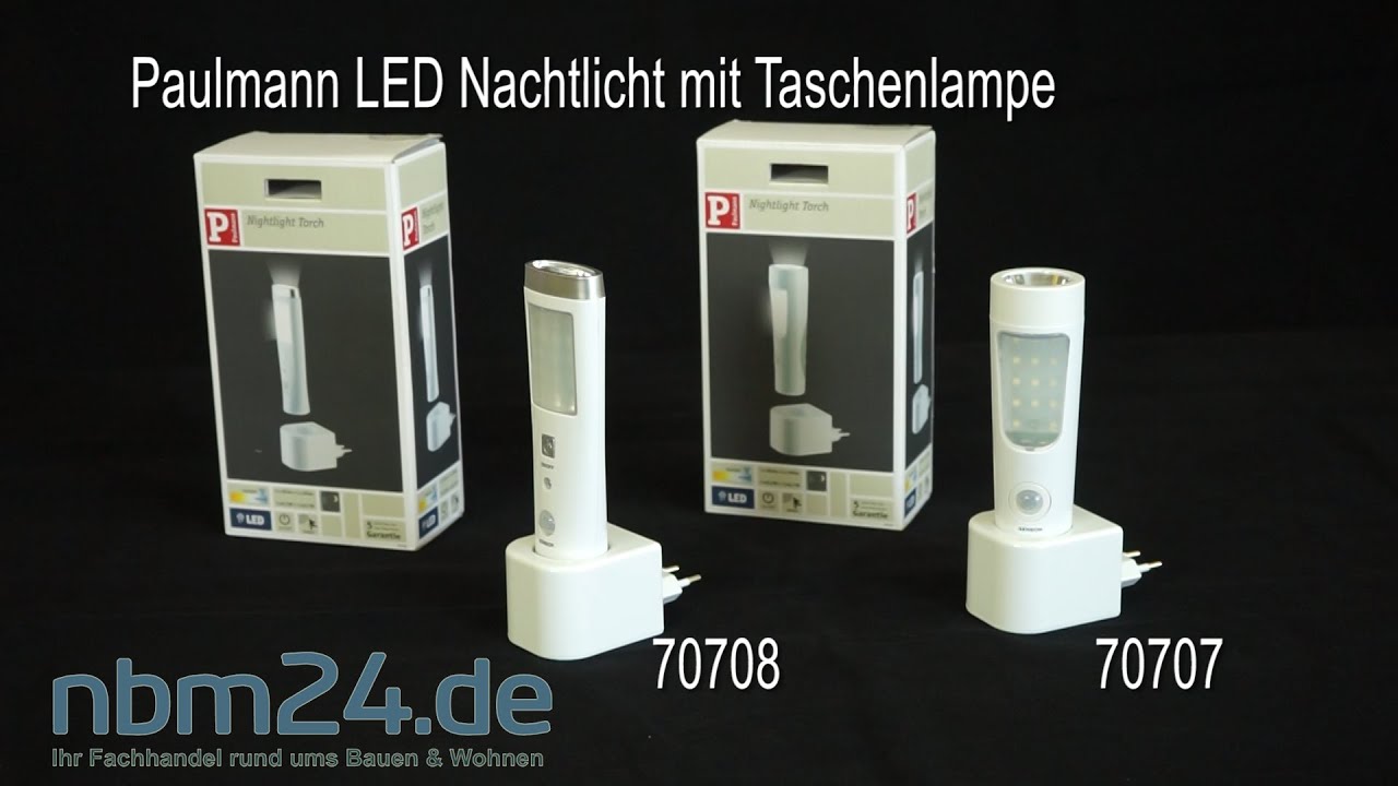 Paulmann 70707 70708 Nachtlicht Taschenlampe Youtube