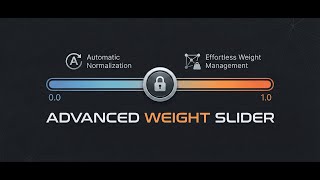 Advanced Weight Slider Demo | Precision Weight Management in Blender