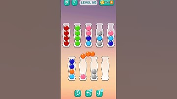 Ball sort game level 60th solved ✌😊 #viral #gamingvideos