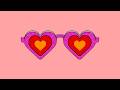 Stylish Colorful Heart-Shaped Glasses Cartoon Style 4K Stock Animation