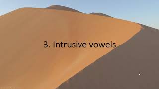 epenthesis and intrusive vowels in Mehri