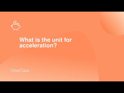 What is the unit for acceleration?