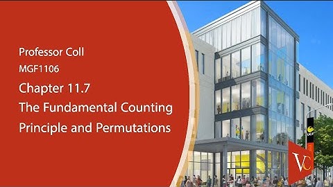 Chapter 11.7 The Fundamental Counting  Principle and Permutations