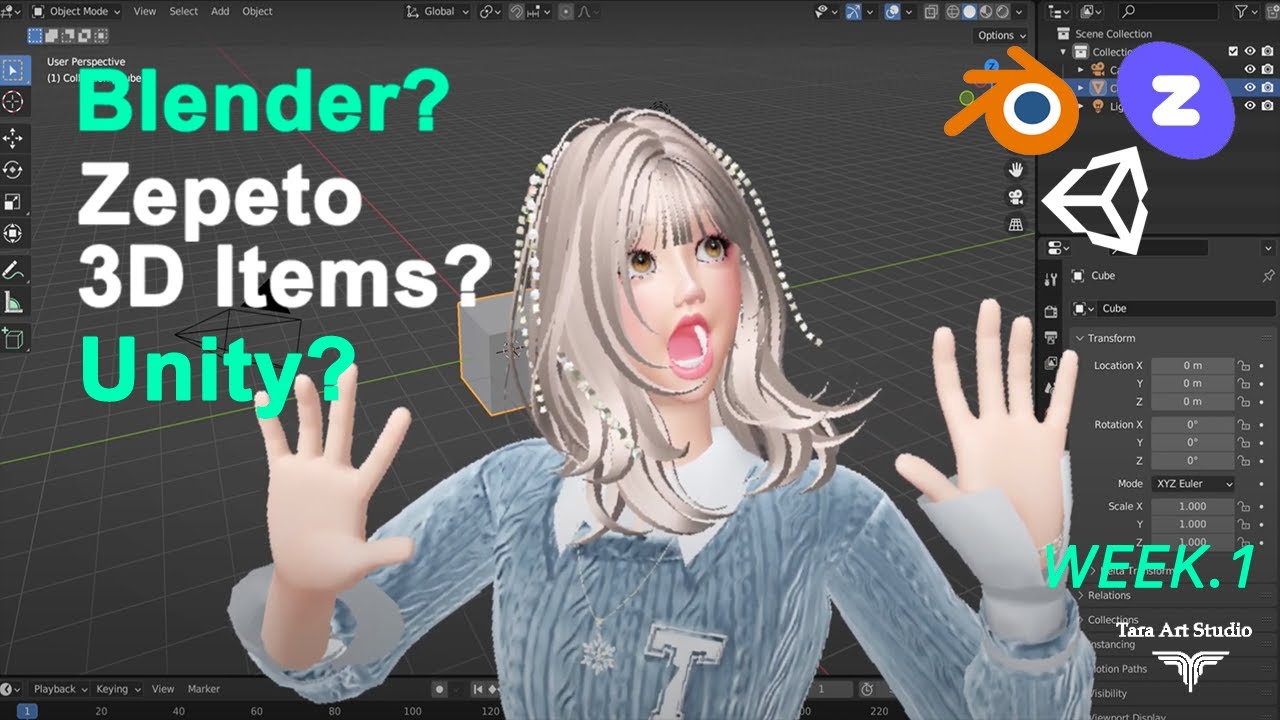 Zepeto 3D Item Basic Course with Blender By Tara Week1 - YouTube