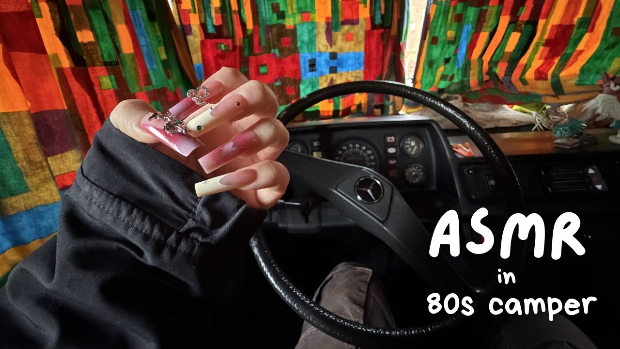 ASMR in 80s Camper 🚐 Scratching | Build up ASMR | Camera Tapping