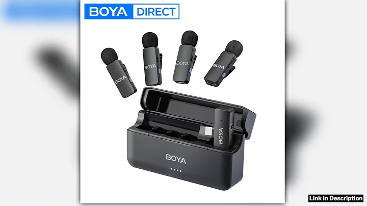 BOYA BYV4 Wireless Lavalier Microphone for iPhone 1516 Series Type C Smartphone 4Channel Lapel Mic