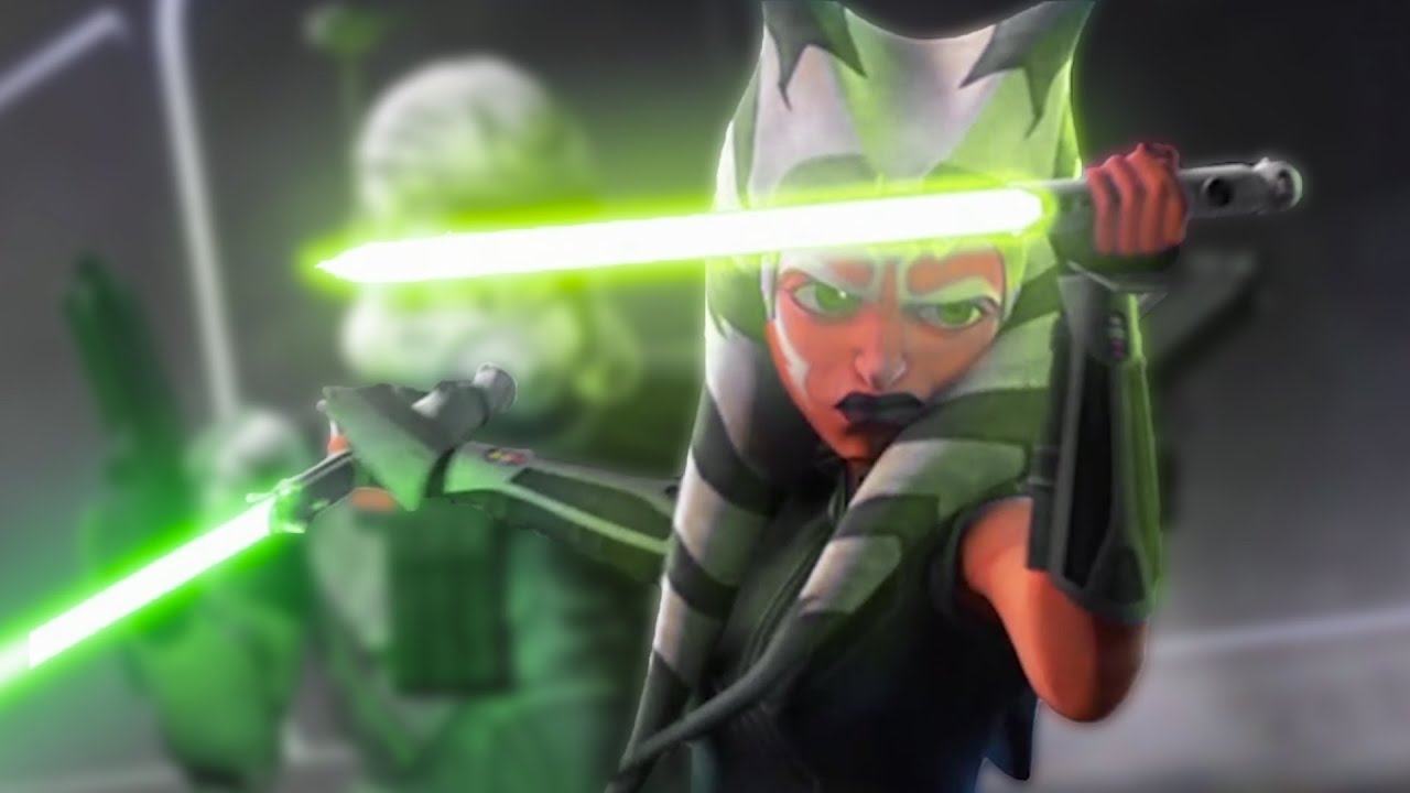 Ahsoka with Green and Yellow Lightsabers "Victory and Death" YouTube