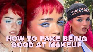 how i create a bold blue editorial makeup look..trust the process