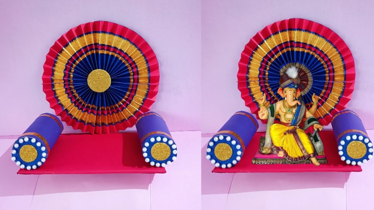 Ganpati Decoration Idea EcoFriendly Makhar Ideas Ganpati