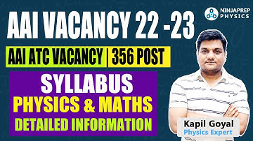 AAI ATC Vacancy 2022-23 | AAI ATC Syllabus | ATC Physics syllabus | ATC Maths syllabus | kapil sir