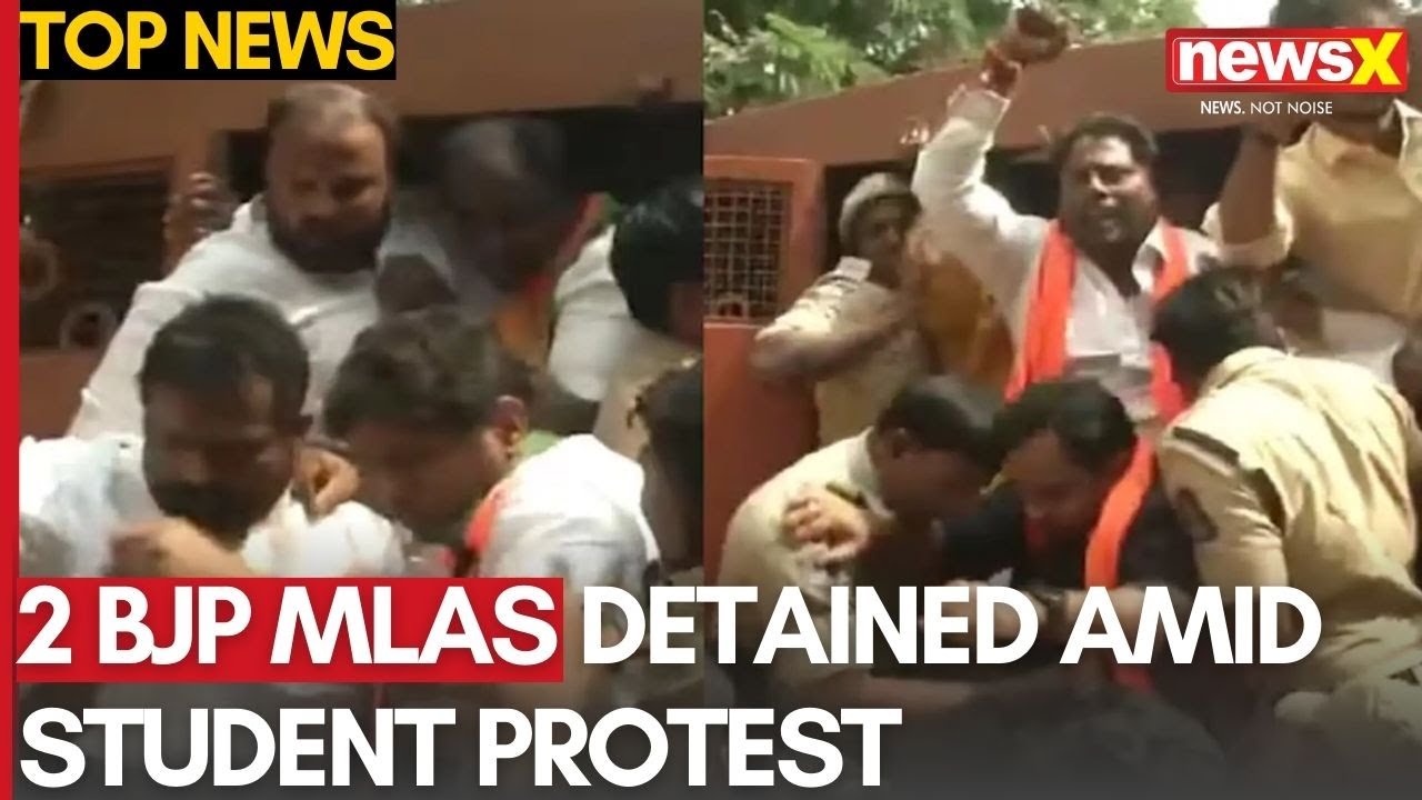 2 BJP MLAs Detained Amid Students' Protest | Massive Protest Rocks Hyderabad University Campus