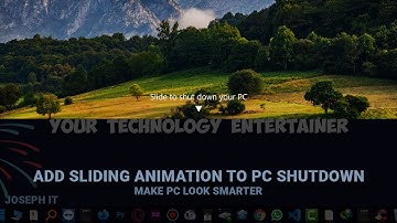 Add Awesome Sliding Shutdown Animation in Windows 10 - Make Windows Look Better