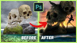 Creating a Skull Island with Photoshop Manipulation | Composition Tutorial