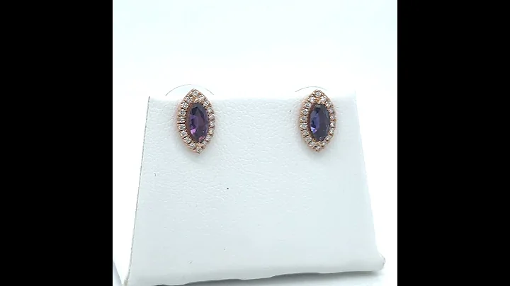 Montana Yogo Sapphire Purple Marquise & Diamond Ha...