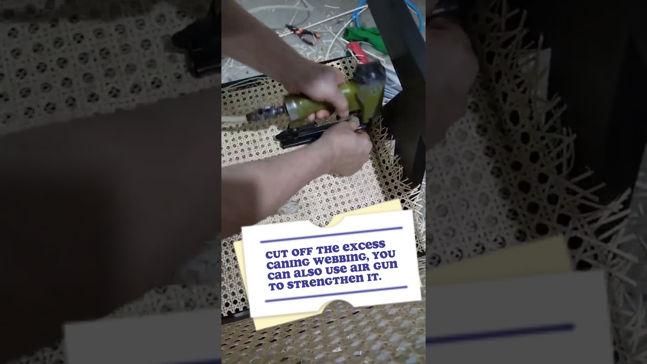 How to replace the pressed cane/PE rattan chair or sofa booth webbing