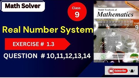 cantab - class 9th math  - Ex # 1.3 |Q#10,11,12,13, 14-  Book @mathsolver1117
