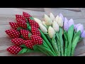 How to Make Fabric Tulips /  Tulipán de tela