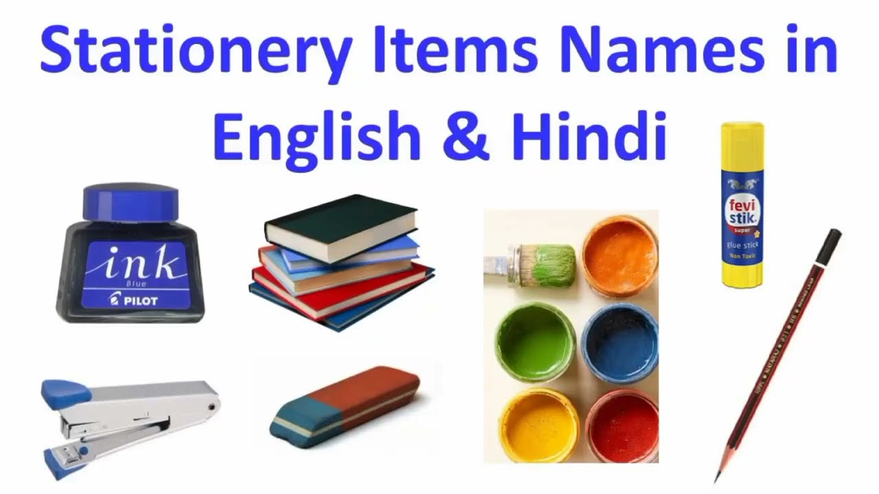 stationary items name in english and hindi stationary stationaryitems