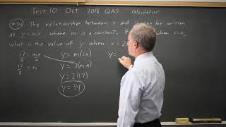 SAT Test 10: Direct variation - question #4-34