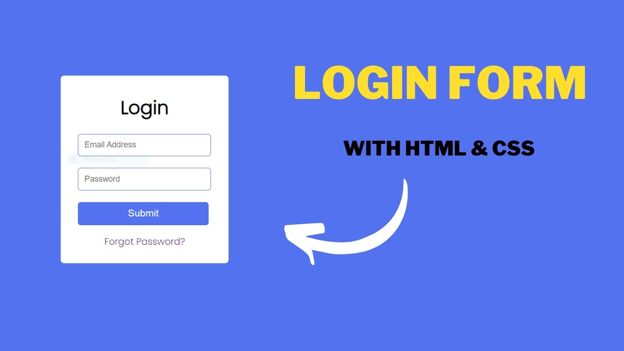 Html логин пароль