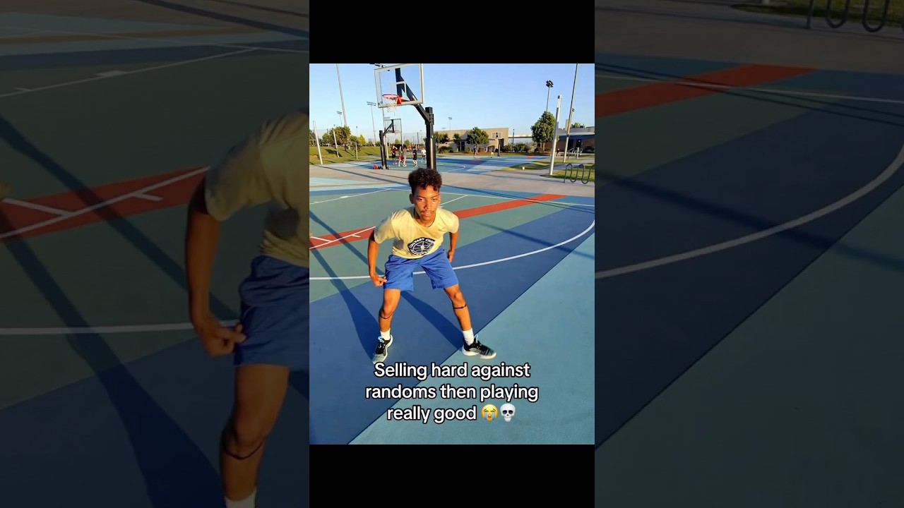 Selling hard against randoms then playing really good #shorts #basketball #sports #viral #hoops