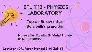 Straw Mister (Bernoulli's Principle)
