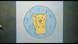 Karakalem Çizimleri -Pikachu Çizimi - Karakelem Pikachu Nasıl Çizilir - Kolay Karakelem Çizim