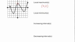 Maximum/Minimum and  Increasing/ Decreasing Intervals