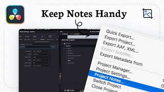 How to add project notes in DaVinci Resolve (Idea Saver)