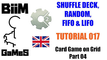 Construct 2/3 - Tutorial 017 - Card Game on Grid - Part 04 [Shuffle Deck, Random, FIFO and LIFO]