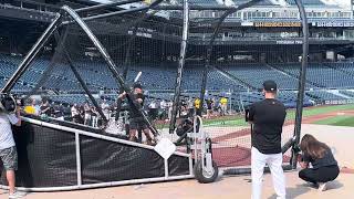 Pittsburgh Pirates first round draft pick Konnor Griffin takes BP at PNC Park