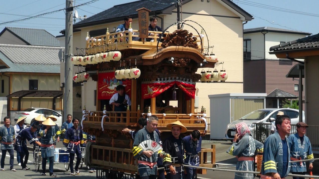 磐田市西新町志組　祝山車100周年　引き廻し2023.07