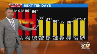 Near-record high temperatures are expected the next three days