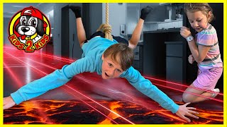 FLOOR IS LAVA - Caleb &amp; Isabel&#39;s HARDEST Indoor &amp; Outdoor Obstacle Courses - COMPILATION