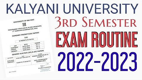 kalyani university 3rd semester exam routine 2022-2023 #kalyani_university #ug