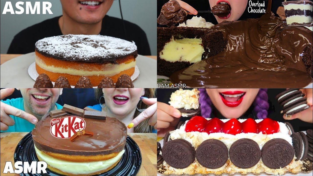BOSTON CREAM CAKE MUKBANG