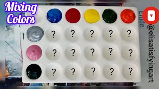 How to create 15 new colors from 8 primary colors?#art #colormixing #satisfying #mixing #tutorial