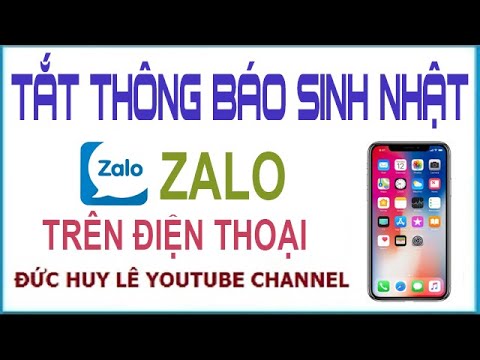 Video Tắt thông báo sinh nhật trên Zalo bằng điện thoại - youtube