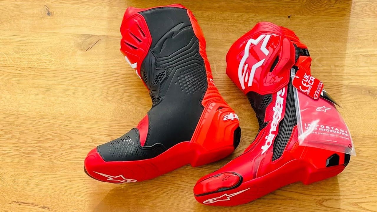 Unboxing Alpinestars Supertech R Vented red/fluo red - YouTube